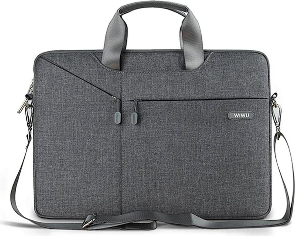 Сумка для ноутбука WiWU Gent Business Handbag for MacBook 13.3" Grey - фото 6 Сумка для ноутбука WiWU Gent Business Handbag for MacBook 13.3" Grey - фото 6