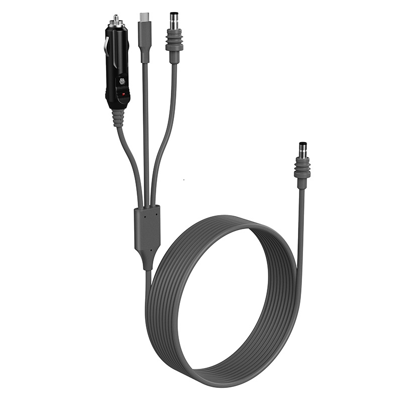 Кабель живлення 3в1 для Starlink Mini/USB Type-C PD 140W DC/автомобільний прикурювач 12–24V 3 м