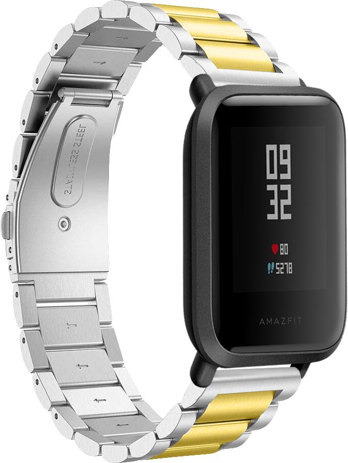 Металлический Ремешок Shain Line для Amazfit Bip Silver Gold (28116-67) Металлический Ремешок Shain Line для Amazfit Bip Silver Gold (28116-67)