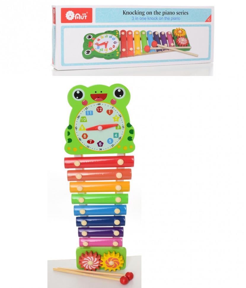 Музична іграшка Ксилофон MD 2170 дерев'яний Жабка (RLT13359s15013)