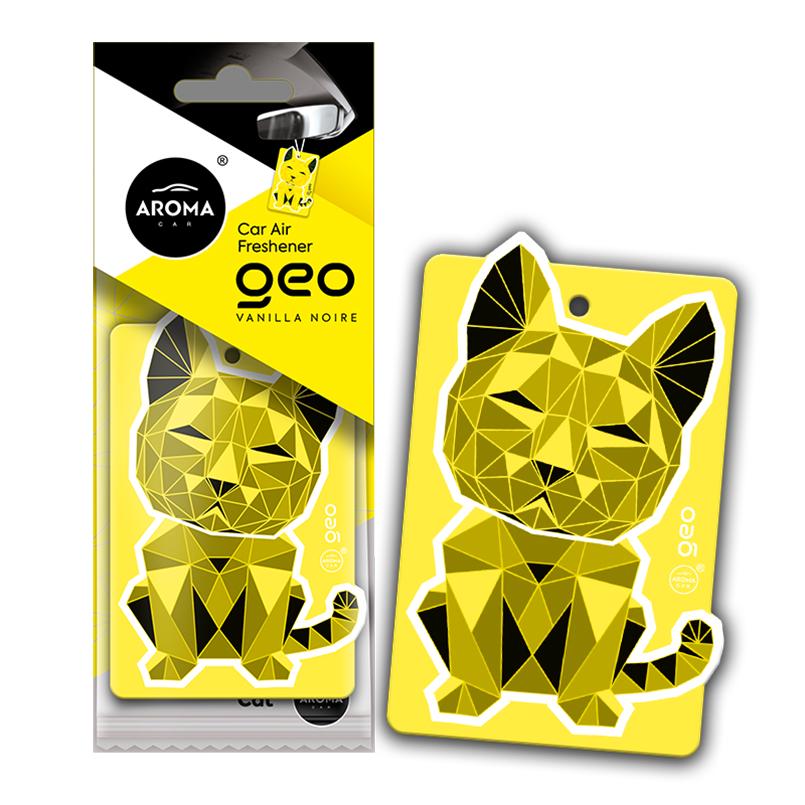 Ароматизатор Aroma Car Cellulose Geo Cat - Yellow Vanilla Noire сухой