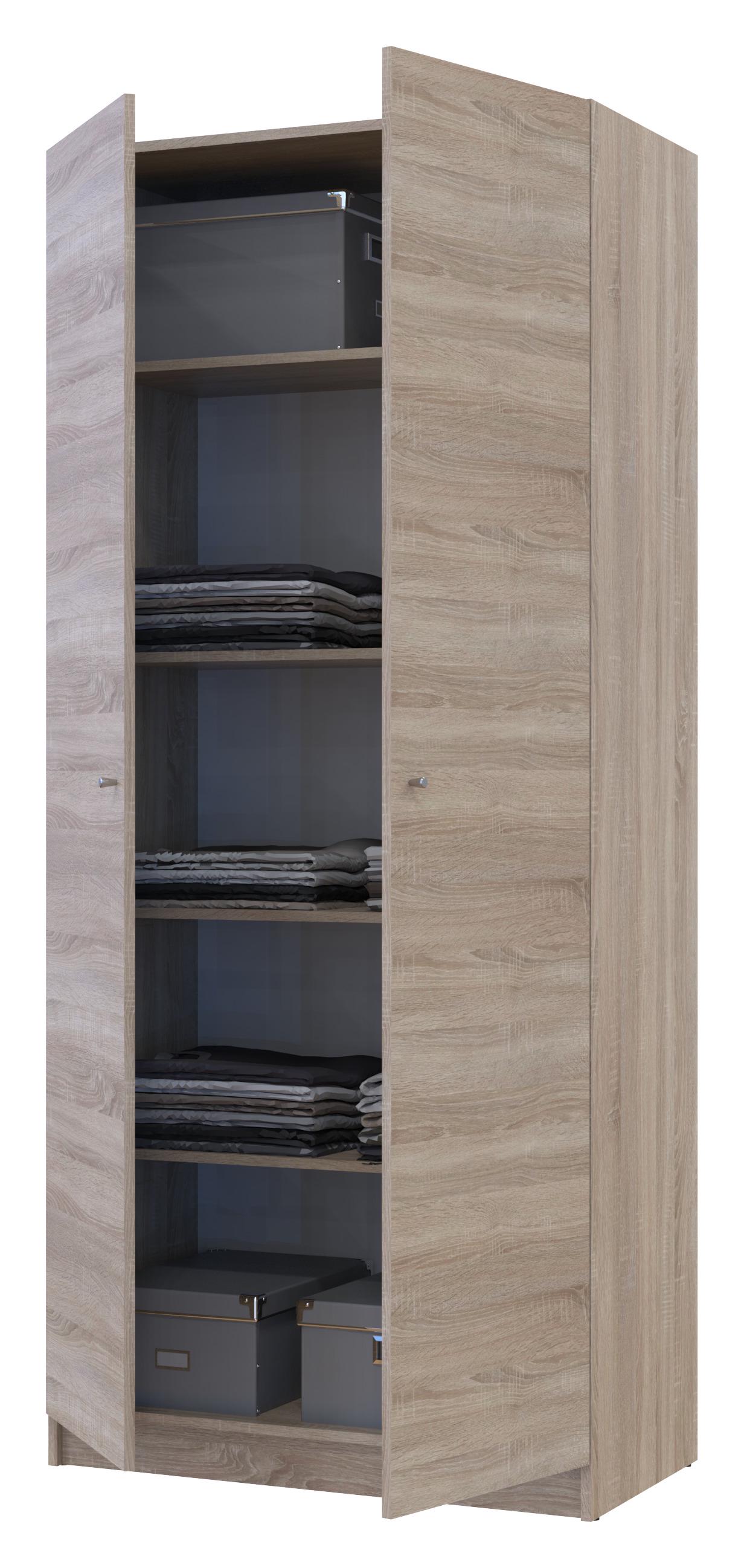 Шкаф распашной с полками Doros Промо 90х48х204 см Дуб сонома (DRS-011200) - фото 4 Шкаф распашной с полками Doros Промо 90х48х204 см Дуб сонома (DRS-011200) - фото 4