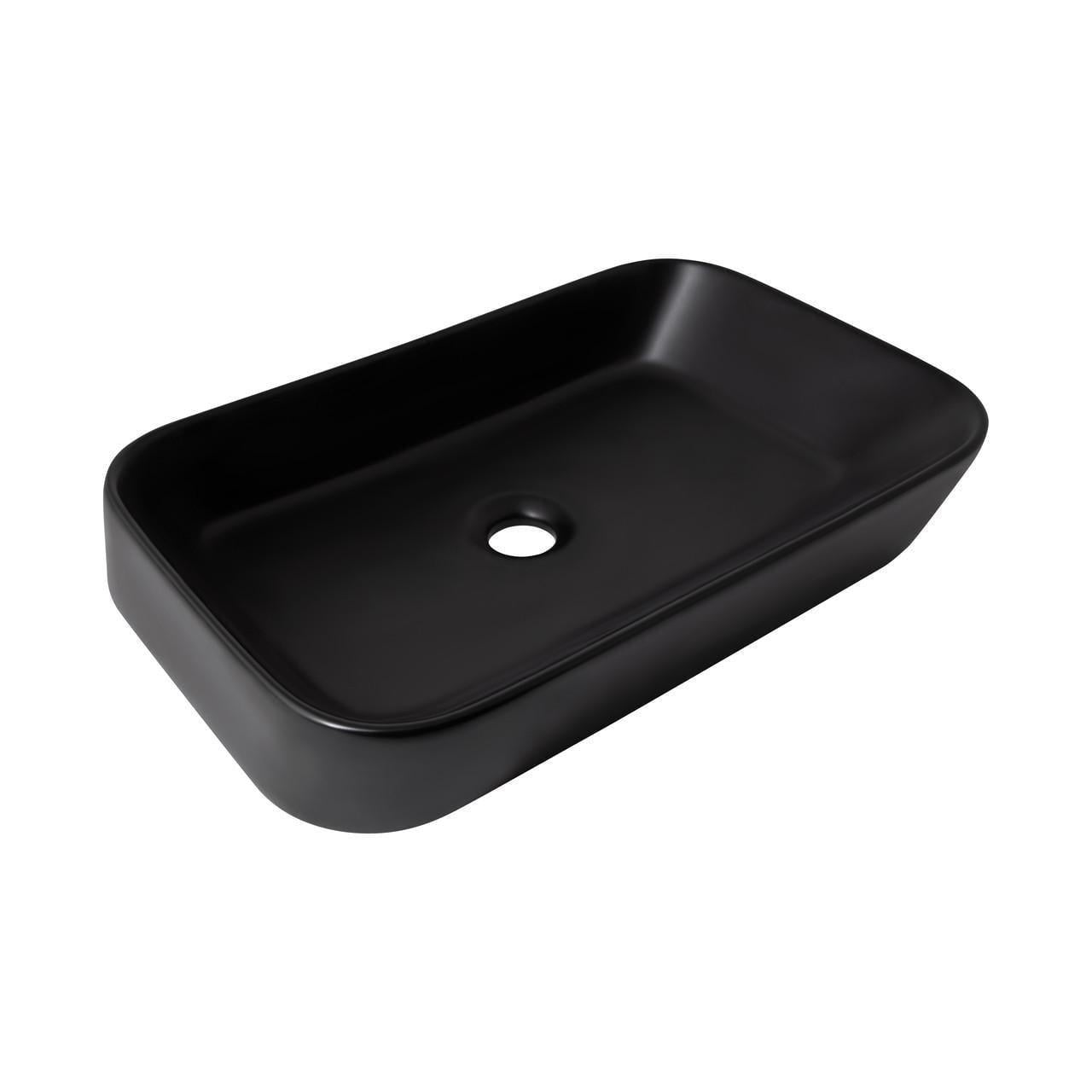 Раковина-чаша Qtap Scorpio 550х390х120 мм Matt black (QT14112243MBN)