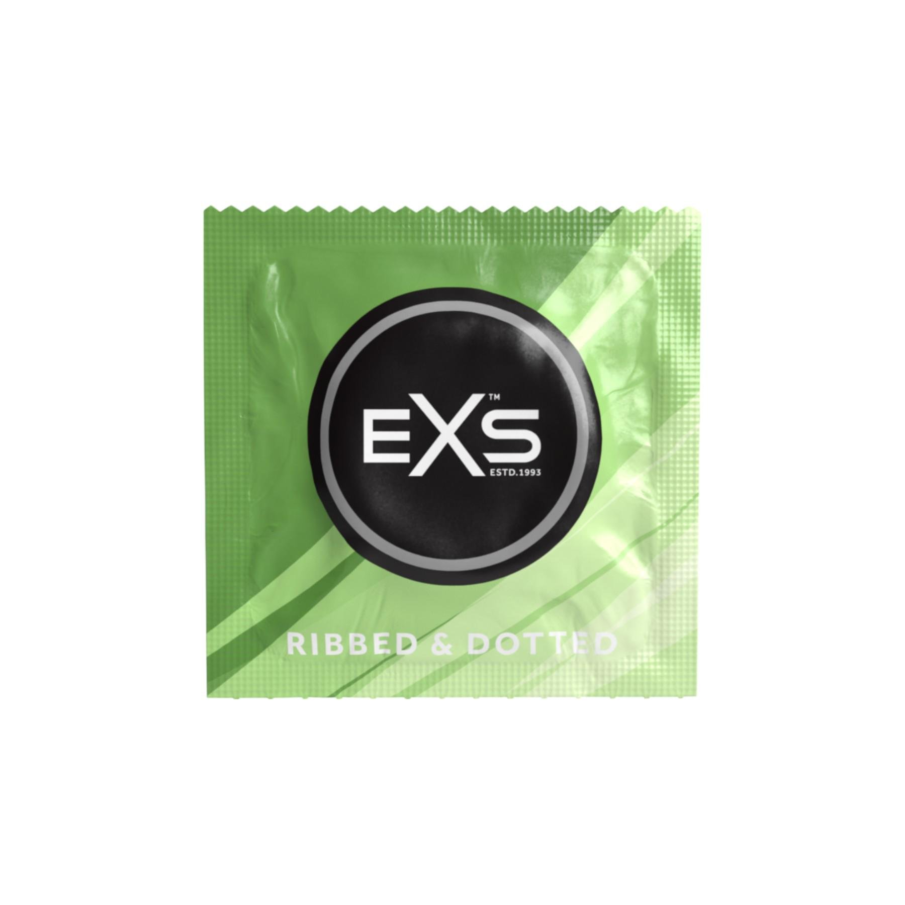 Презервативи точково-ребристі Ribbed and Dotted EXS №12 - фото 4