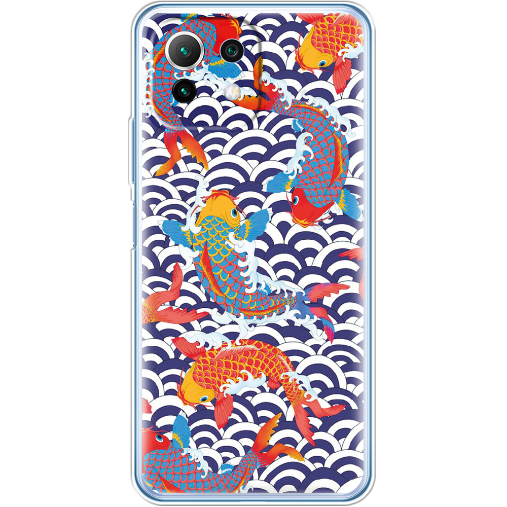 Чехол Boxface Xiaomi Mi 11 Lite Koi Fish Прозрачный силикон (42128-up2477-42128)