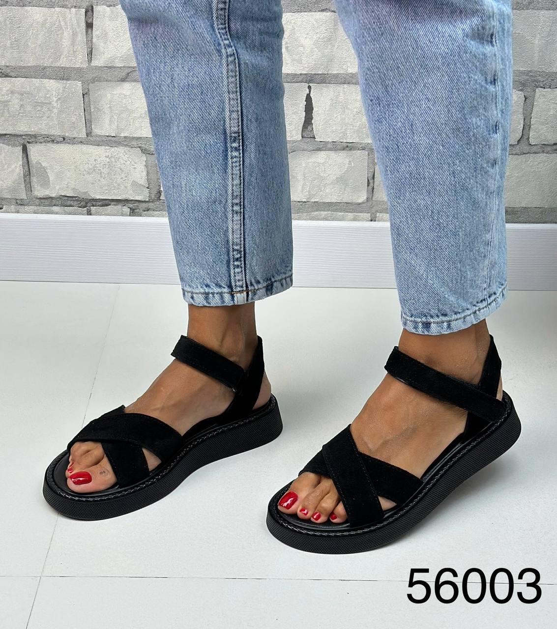 Босоножки женские премиум р. 36 Черный (56003) - фото 4 Босоножки женские премиум р. 36 Черный (56003) - фото 4