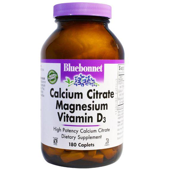 Мультиминеральный комплекс Bluebonnet Nutrition Calcium Citrate Magnesium Vitamin D3 180 Caps