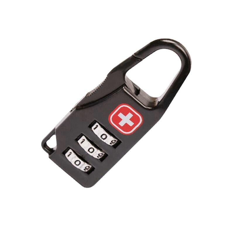 Замок навісний кодовий з тризначним шифром для валізи та рюкзака 57х22 мм Чорний (U9418)