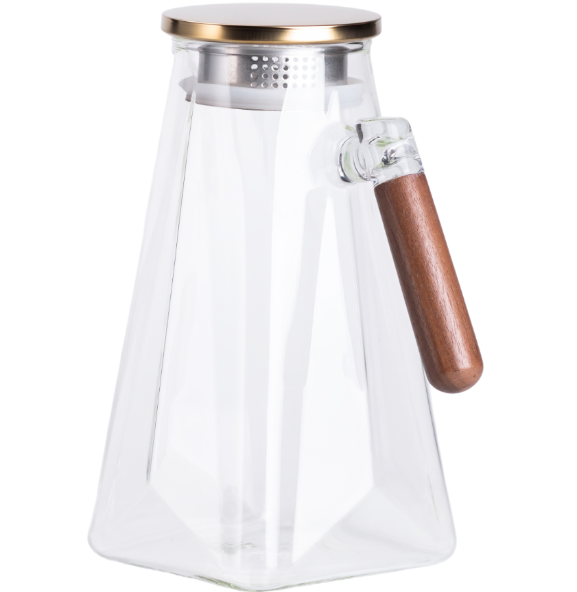 Чайник заварювальний із боросилікатного скла 2 л Прозорий - фото 4 Чайник заварювальний із боросилікатного скла 2 л Прозорий - фото 4