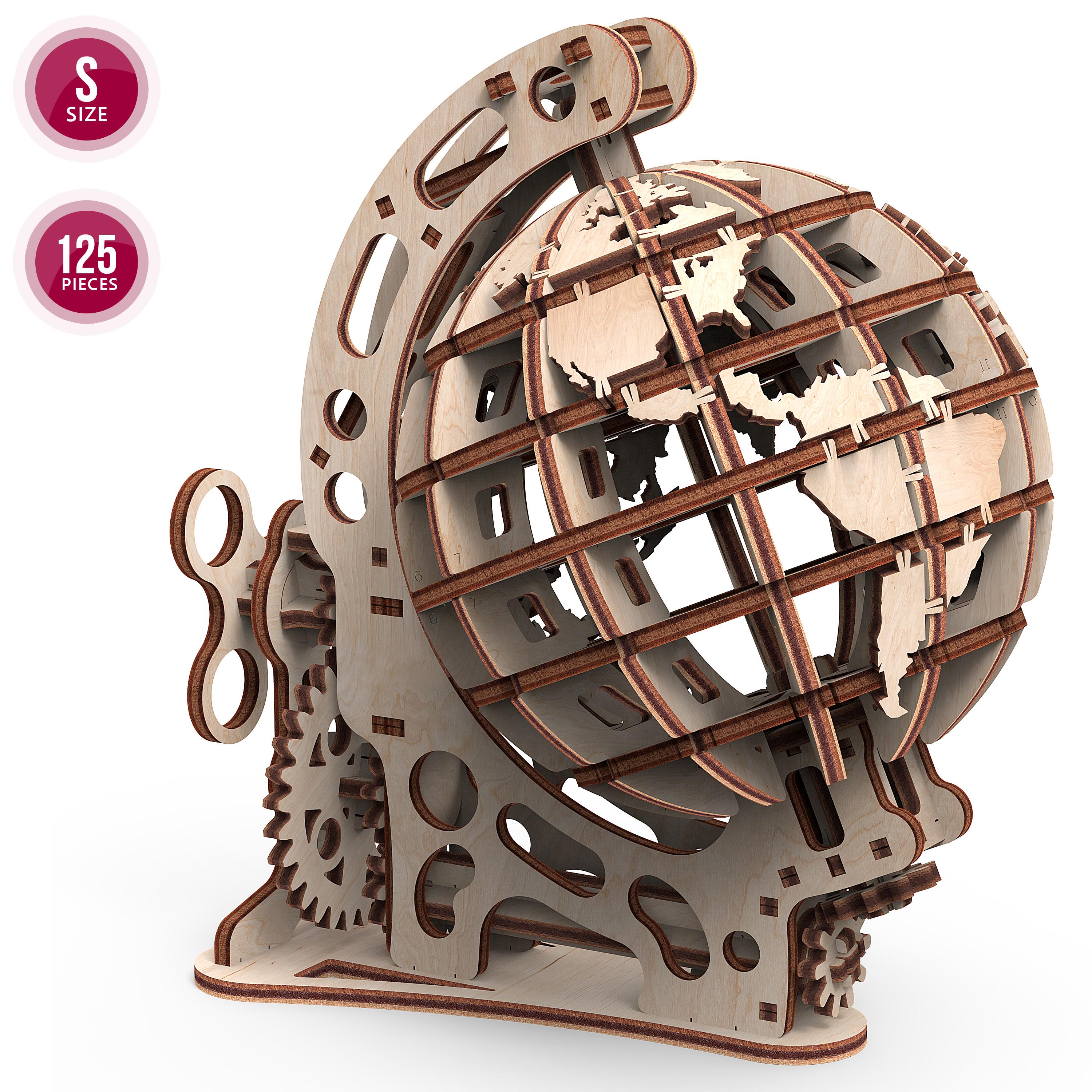 Конструктор дерев'яний Mr Playwood Об'ємний глобус (10203) - фото 2 Конструктор дерев'яний Mr Playwood Об'ємний глобус (10203) - фото 2