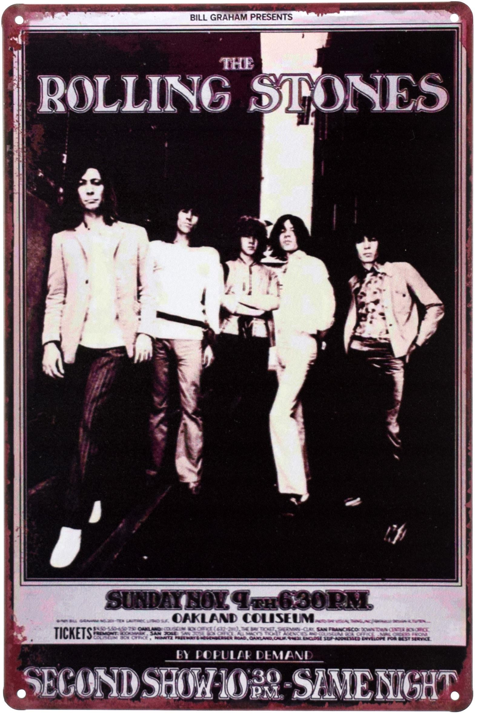Табличка металлическая The Rolling Stones Second Show 20x30 см