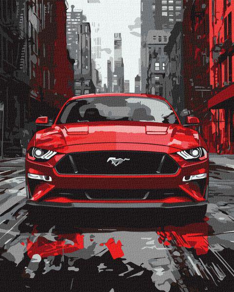 Картина за номерами Ideyka Червоний мустанг 40x50 см (Id-KHO5157)