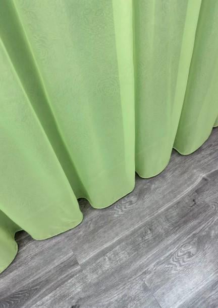 Тюль органза Цветы 2,8 м Салатовый (004т) - фото 4