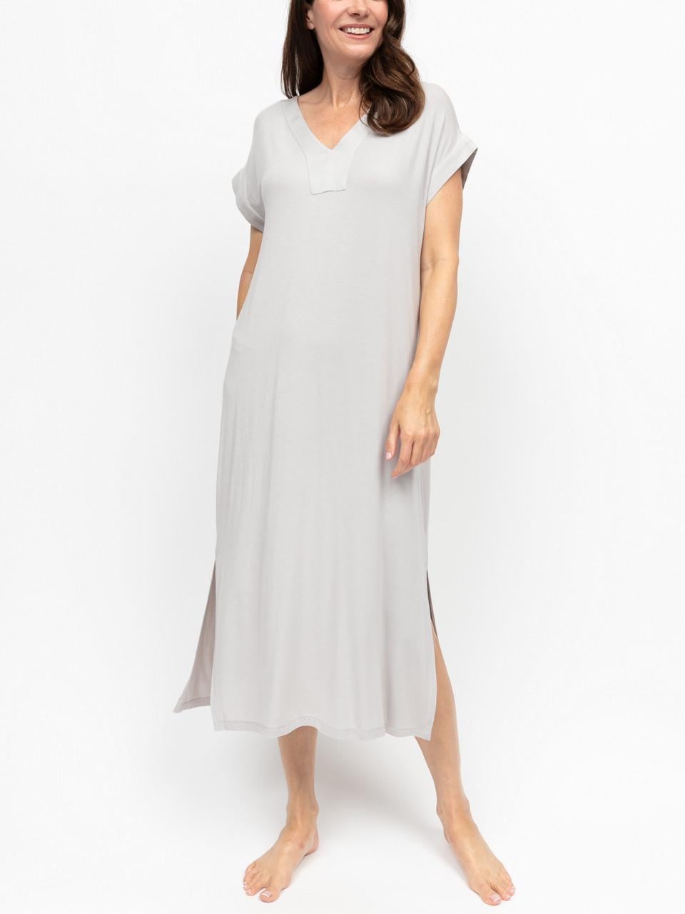 Ночная рубашка длинная NORA ROSE Willow 2368 из модала 26/6XL Серый (5051877660113)