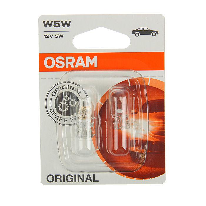 Автолампа Osram 2825-02B W5W 12 В 10X2 Blister - фото 1