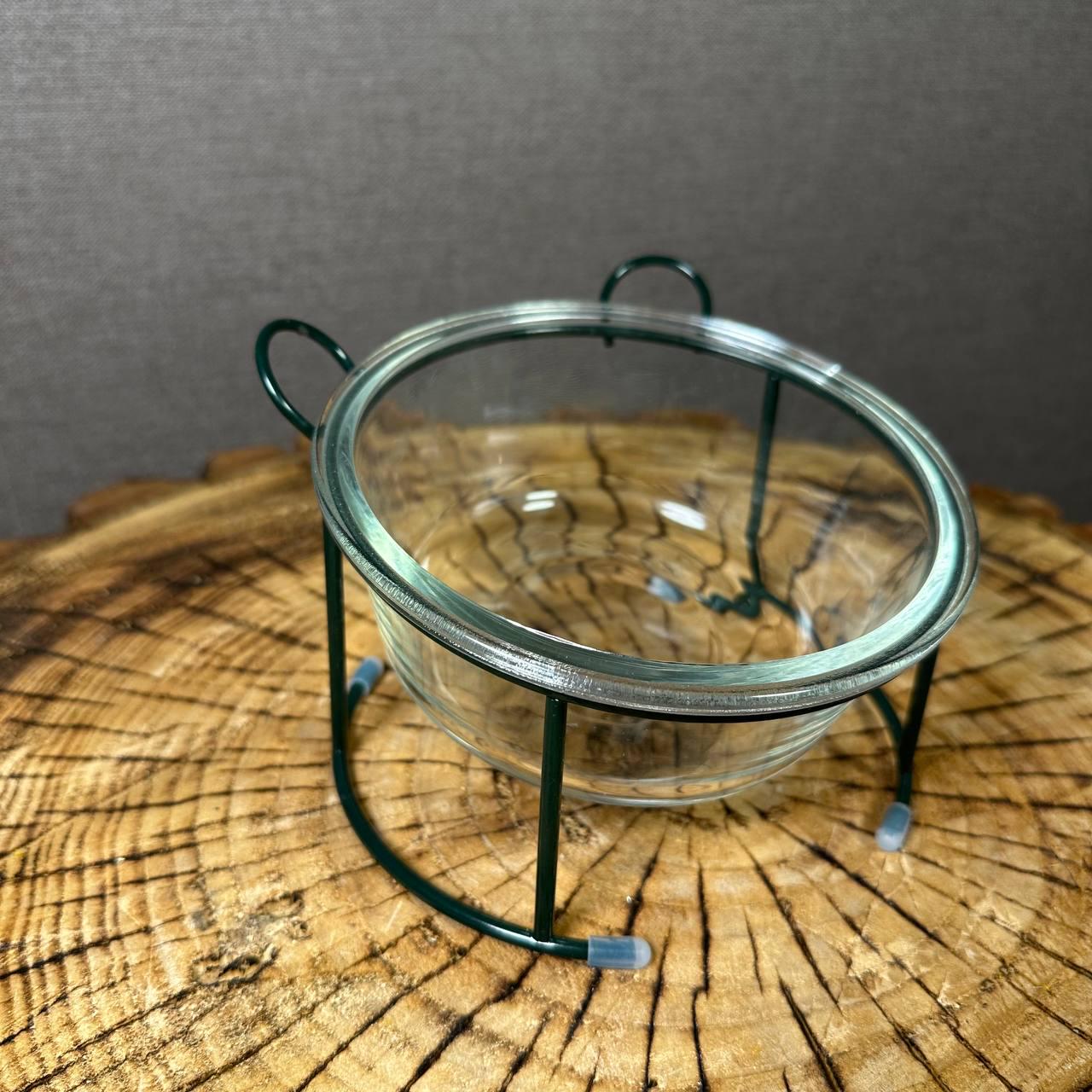 Миска на металлической подставке стеклянная для животных (14236356) - фото 3 Миска на металлической подставке стеклянная для животных (14236356) - фото 3