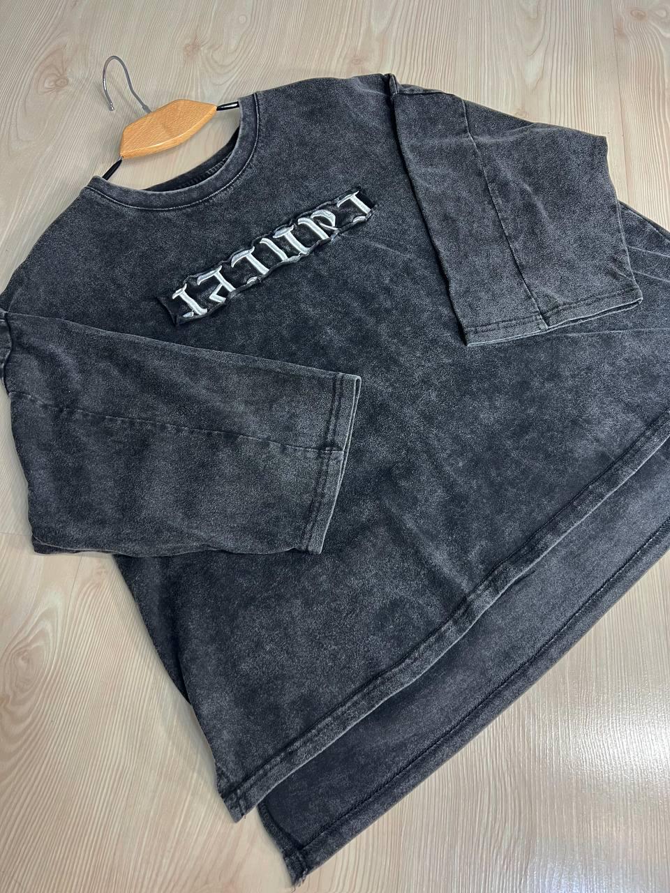 Футболка женская A-N 26029 широкая вареная тай дай длинный рукав 3\4 с вышивкой впереди OS Черный (4016) - фото 4 Футболка женская A-N 26029 широкая вареная тай дай длинный рукав 3\4 с вышивкой впереди OS Черный (4016) - фото 4