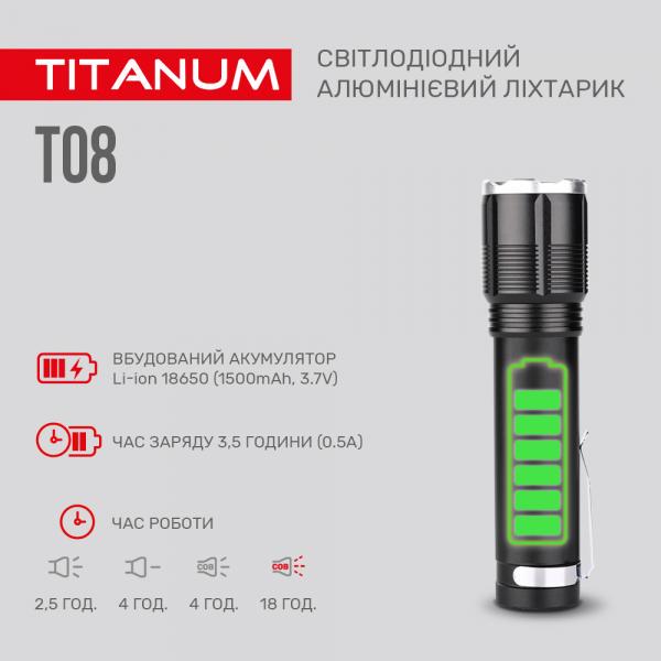 Ліхтарик ручний Titanum TLF-T08 700 Lm 6500 K (27323) - фото 5