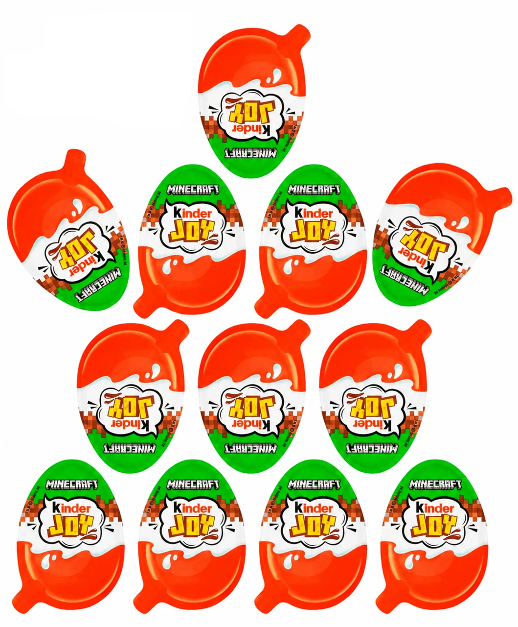 Комплект Шоколадных яиц Kinder Joy Майнкрафт Minecraft 12 шт. по 20 г (3037293046)