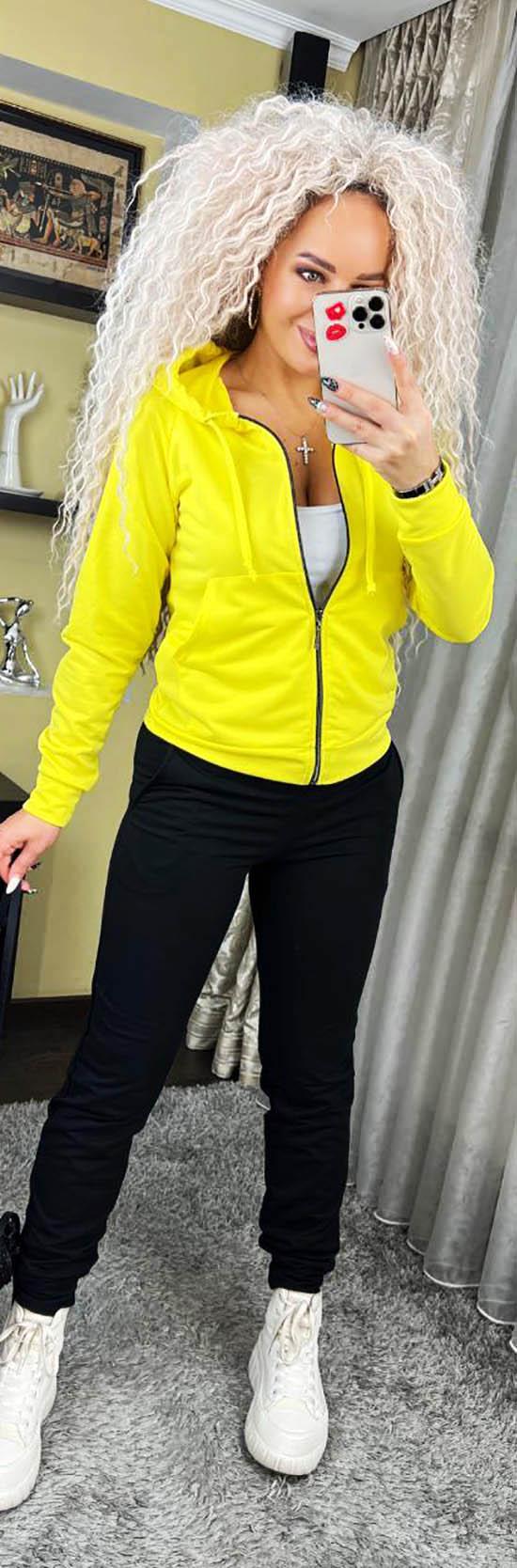 Костюм женский Fashions Amsterdam спортивный р. 42 Желтый (409)