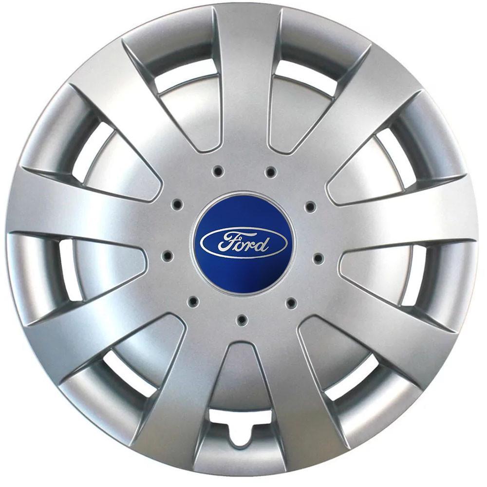 Колпаки SJS 309 с логотипом Ford R15 4 шт. Серебристый