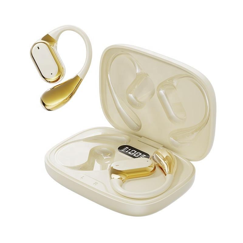 Наушники беспроводные с микрофоном и кейсом Q11 Bluetooth Бежевый (20098-67)