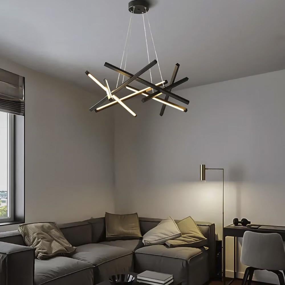 Люстра Led с регулируемым подвесным корпусом Ø 90 см Черный (A 55071-650 BK)