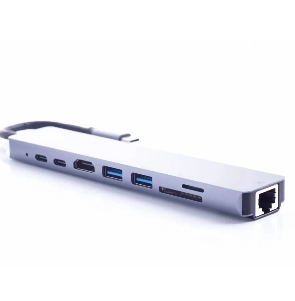 Перехідник хаб Zamax Type C HUB 8 в 1 для MacBook