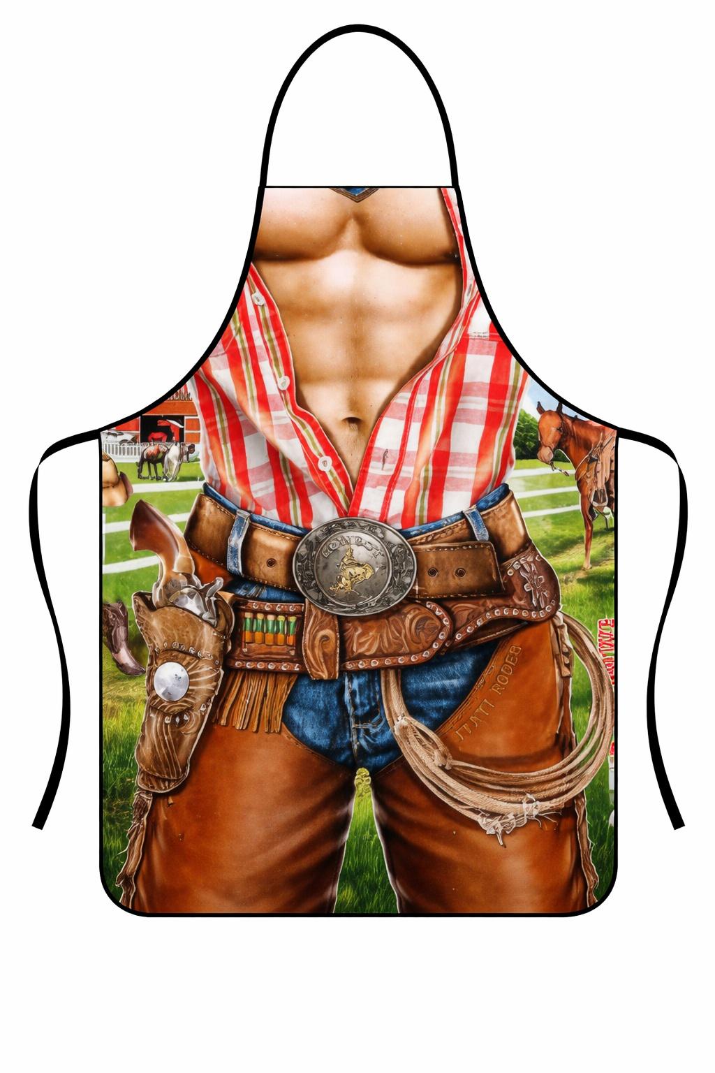 Фартух з приколом Ковбой 73x57 см Різнокольоровий (50044) Фартух з приколом Ковбой 73x57 см Різнокольоровий (50044)