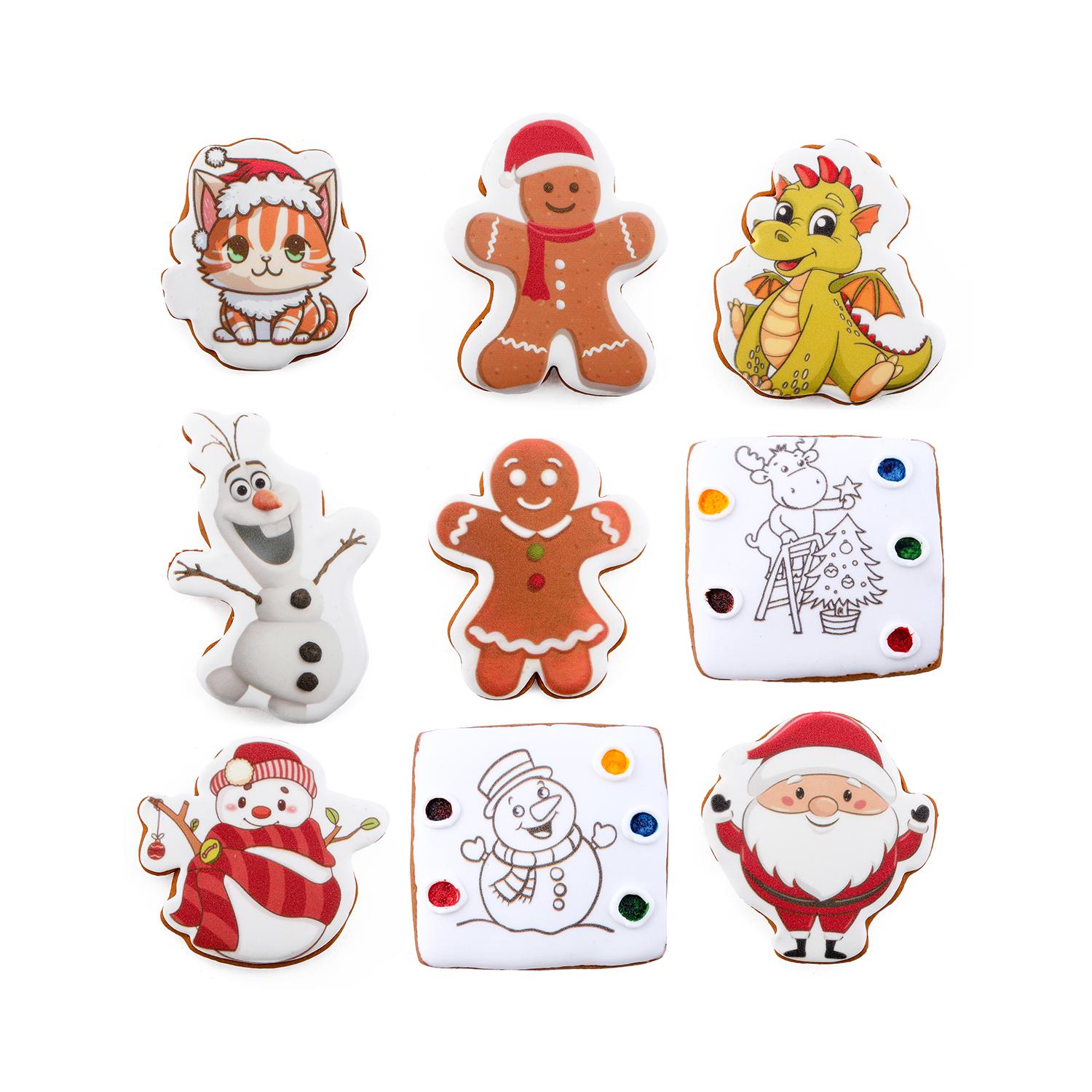 Набор подарочныйдетский Крафт Печиво С новым годом Санта Клаус 370 г