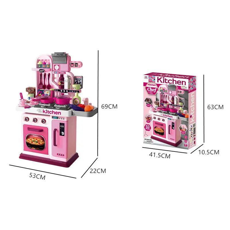 Детская кухня универсальная 008-969 на 53 детали Розовая, механическая подача воды и звуковые эффекты Кулинарные чудеса (2731921923) - фото 7 Детская кухня универсальная 008-969 на 53 детали Розовая, механическая подача воды и звуковые эффекты Кулинарные чудеса (2731921923) - фото 7