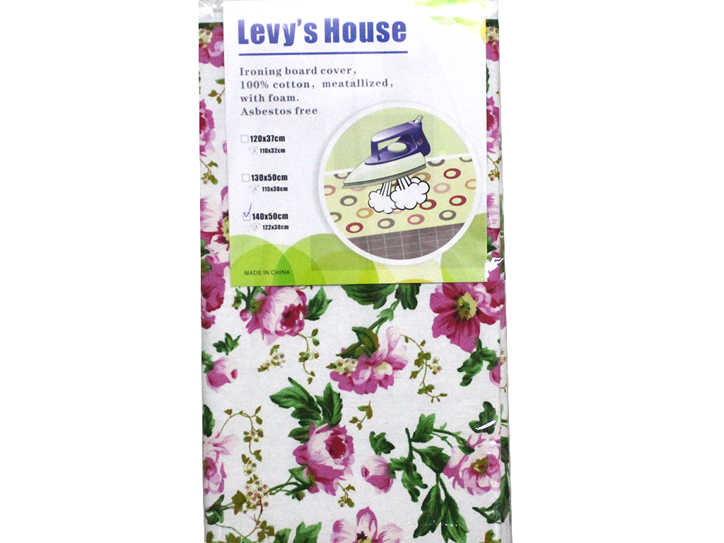 Чехол съемный на гладильную доску Цветы 140х50 см Чехол съемный на гладильную доску Цветы 140х50 см