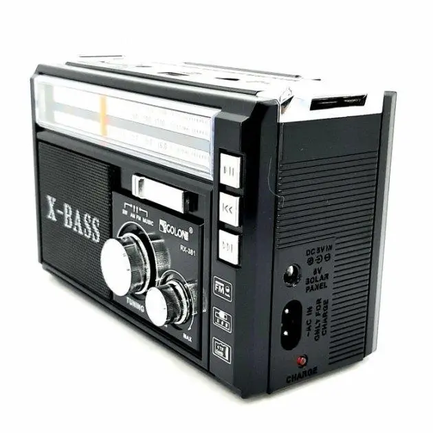 Радіоприймач портативний Golon RX-381 MP3 USB 3W Чорний (019780)