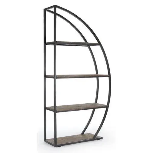 Стеллаж Loft NS-1900 широкий для работы и кабинета Черный (3075773931)