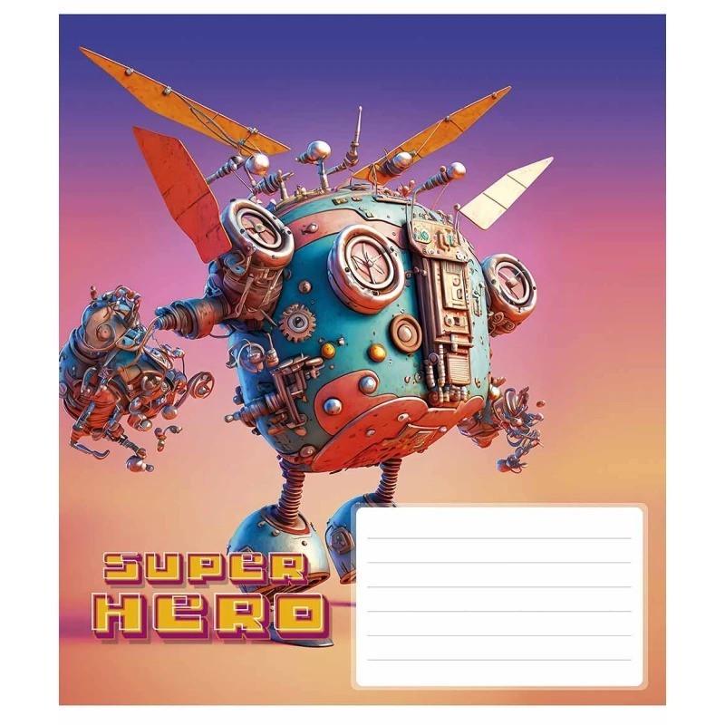 Шкільний зошит Super hero 012-3298K-2 в клітинку 12 аркушів (RLT43005)