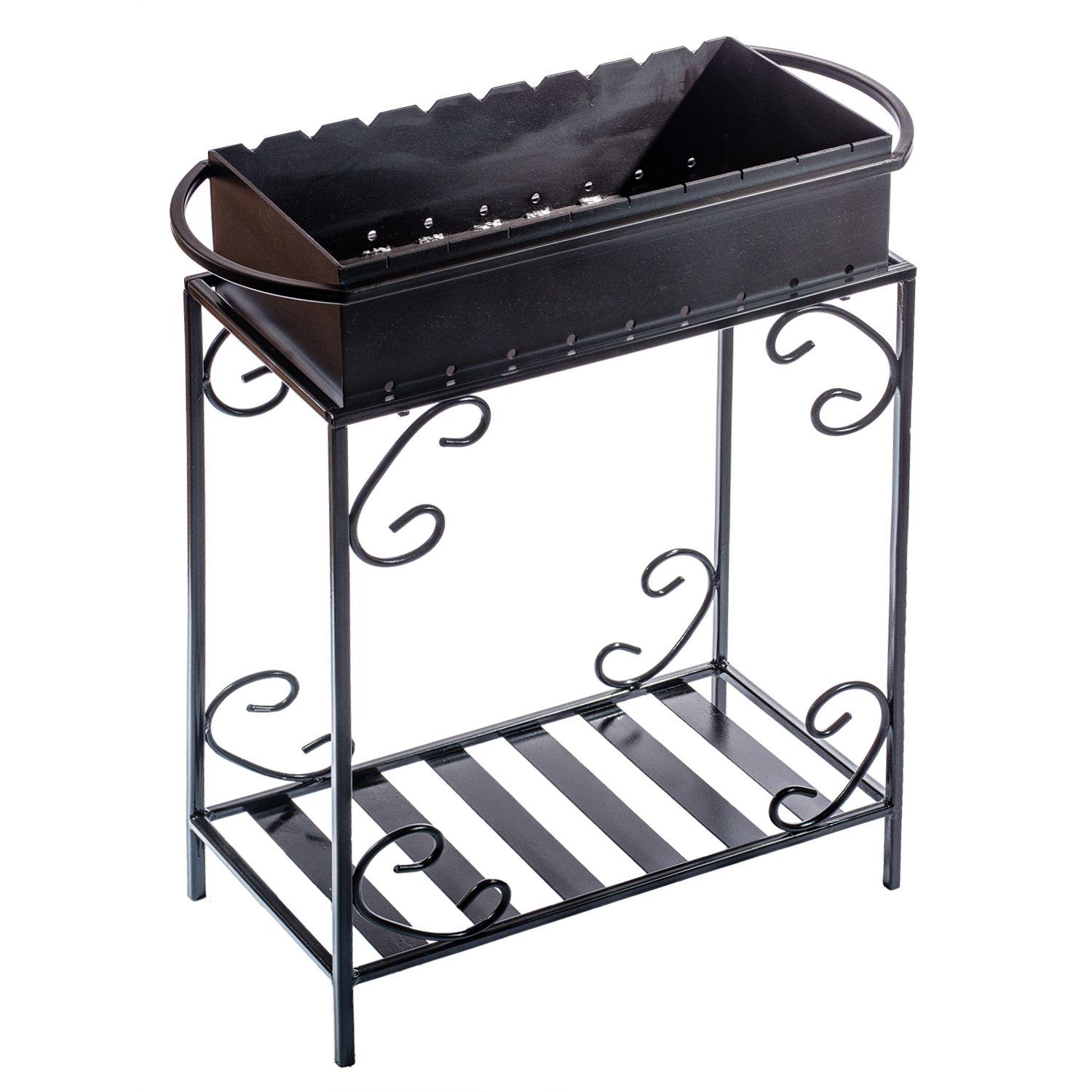 Мангал на дровнице Mzavod Гефест стальной с термостойким покрытием на 9 шампуров 4 мм Черный (136-17-1030210100008)