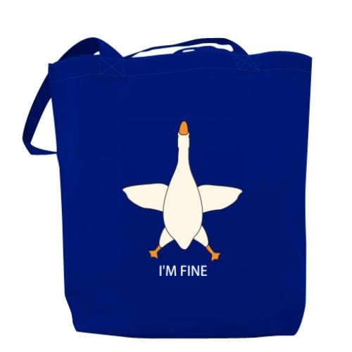 Шоппер Гусь I'm fine 37x41 см Синий (16997322-5-199224)