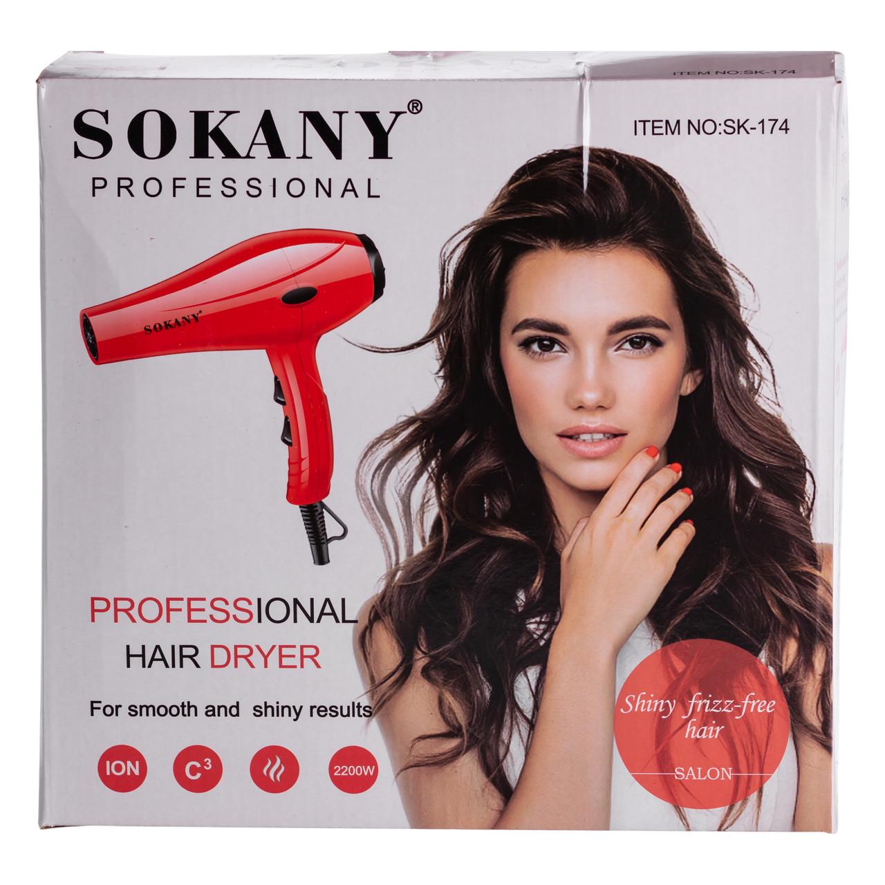 Фен для волосся Sokany SK-174 з насадкою концентратором 2200 Вт (7416) - фото 9