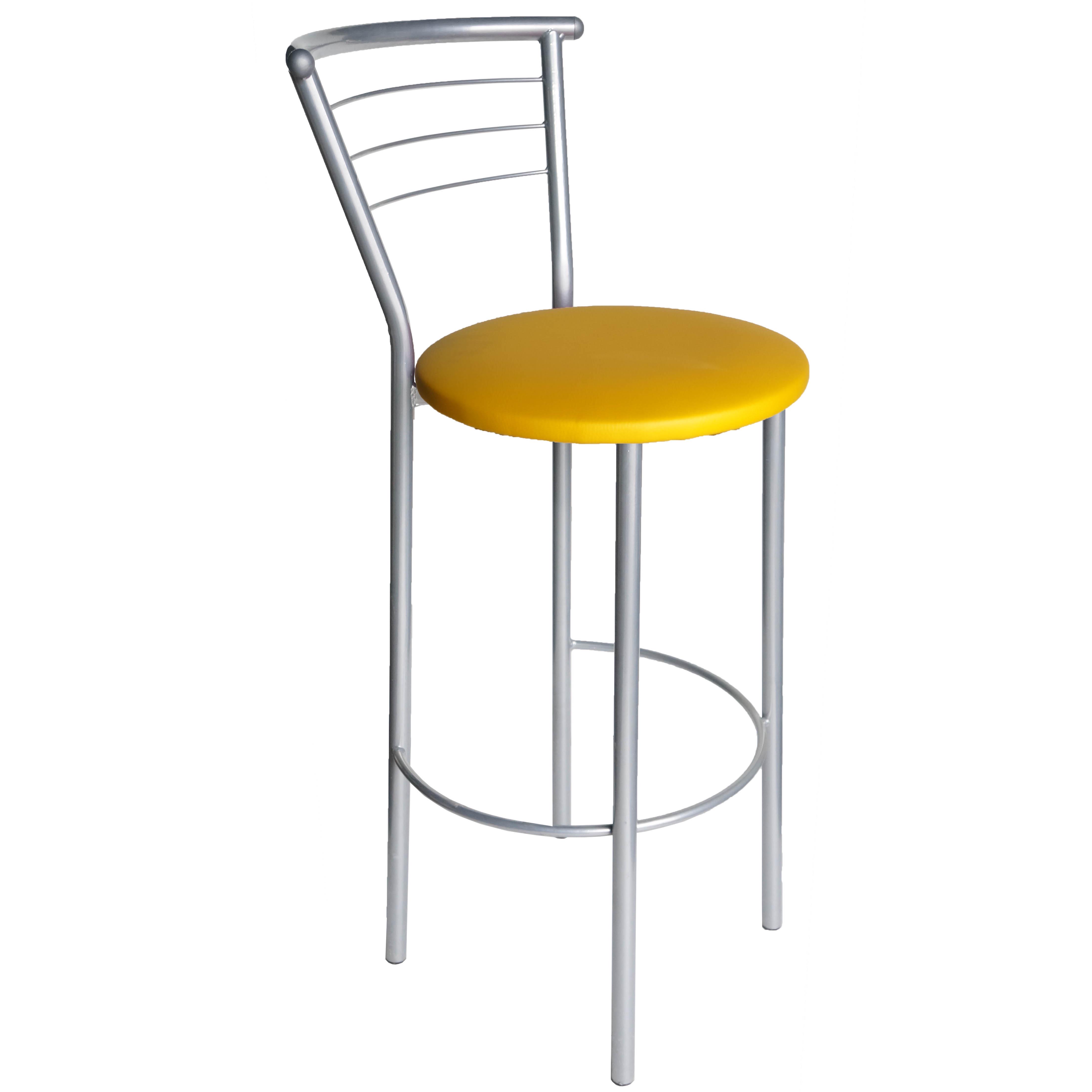 Барный стул Марко Хокер кожзаменитель Алюминий/Желтый (U24541-04)