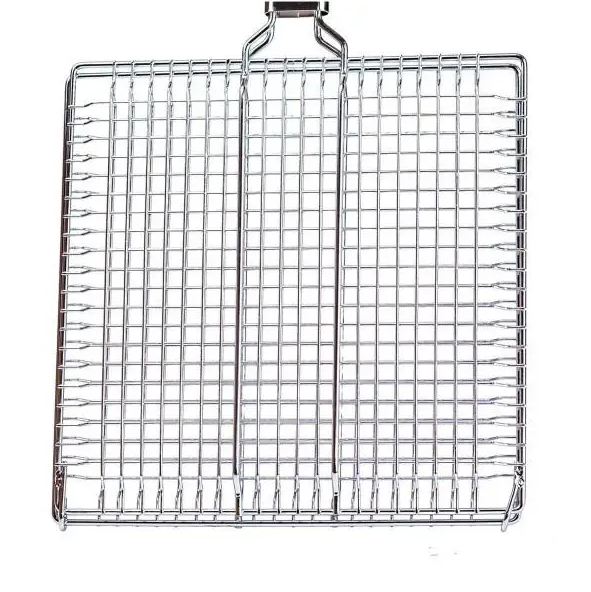 Решітка для гриля та барбекю Grill з нержавіючої сталі плоска 30х30 см (HP454) - фото 4