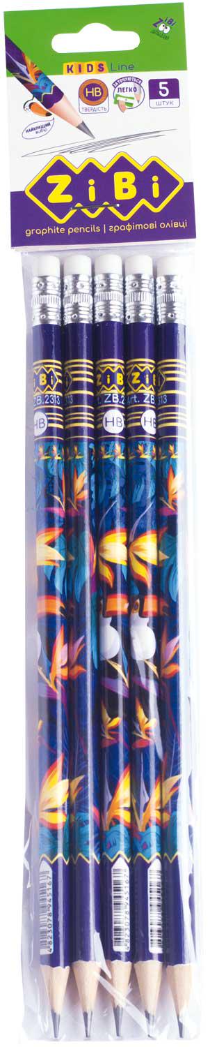 Олівець графітовий ZiBi Exotic zb.2313-5 HB з гумкою 10 шт. (MTT-94641) - фото 2 Олівець графітовий ZiBi Exotic zb.2313-5 HB з гумкою 10 шт. (MTT-94641) - фото 2
