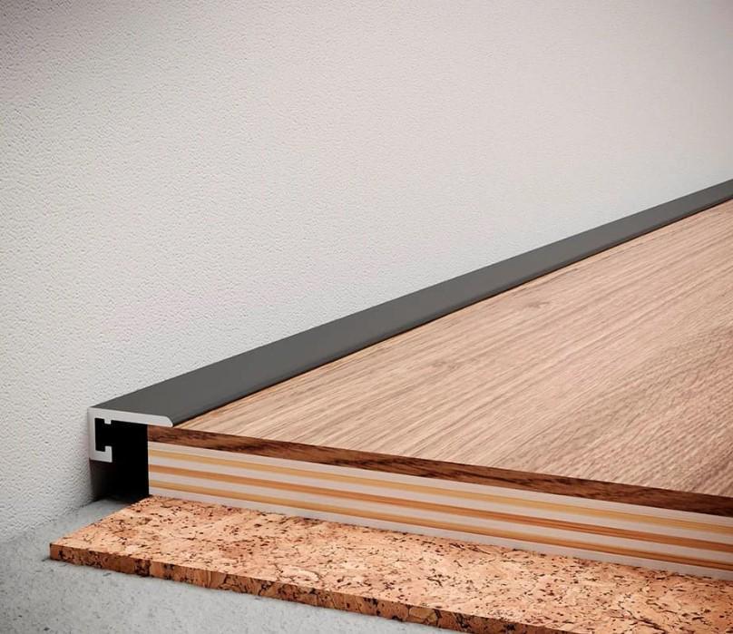 Микроплинтус алюминиевый ALU-NM10 6,5х12х2700 мм Анод (23133923)