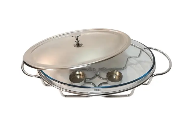 Марміт овальний Bohmann скляний з кришкою з нержавіючої сталі 3 л ( BH 2007)