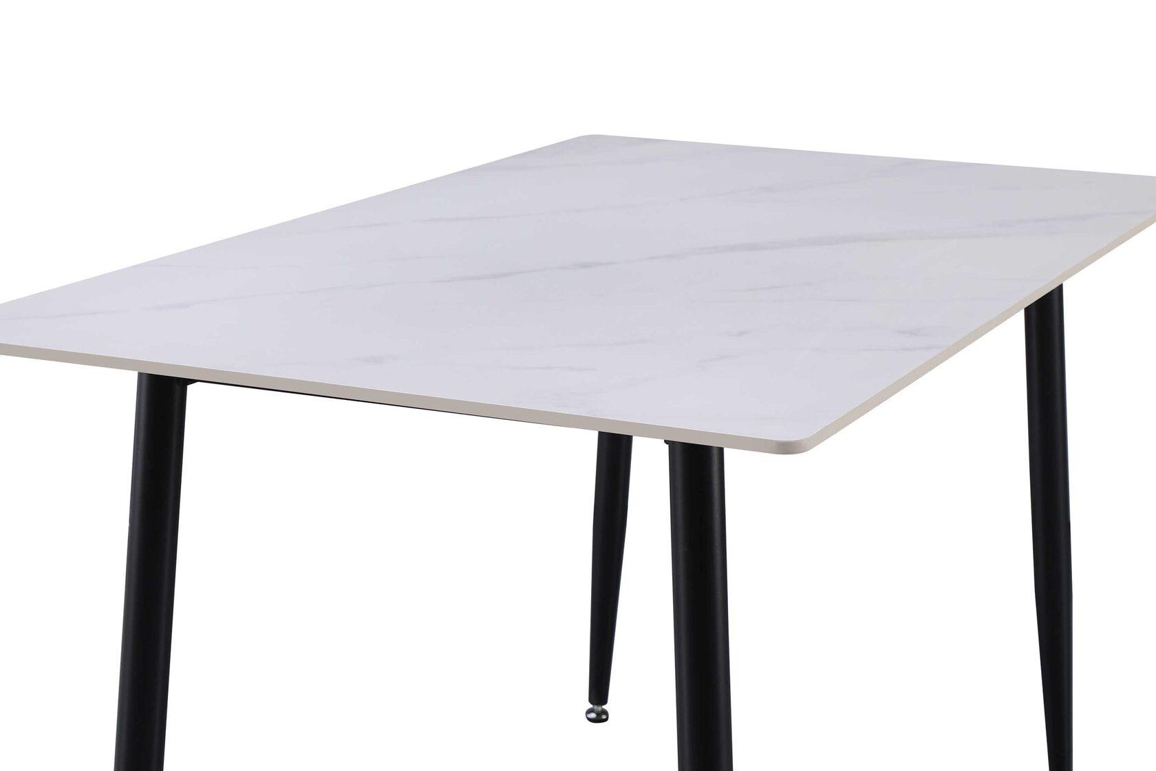 Обеденный стол Fregat Kerama керамическая плита 11 мм 140x80 см Белый мрамор (KJT-140) - фото 2 Обеденный стол Fregat Kerama керамическая плита 11 мм 140x80 см Белый мрамор (KJT-140) - фото 2