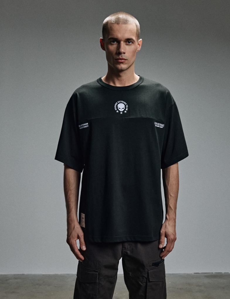 Футболка мужская Diverse Dext CMBT Embroid 2ХL Черный (5905384049698)