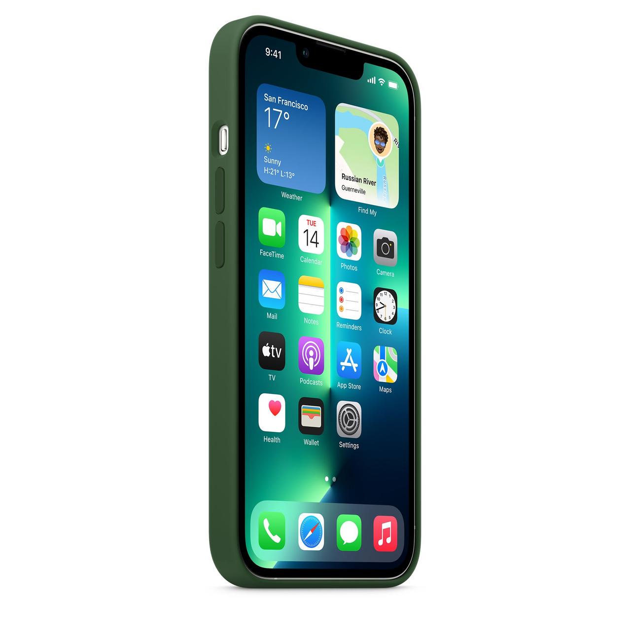 Cиликоновый чехол накладка Silicone Case for iPhone 13 Pro Max, Clover (HC)(A) - фото 5