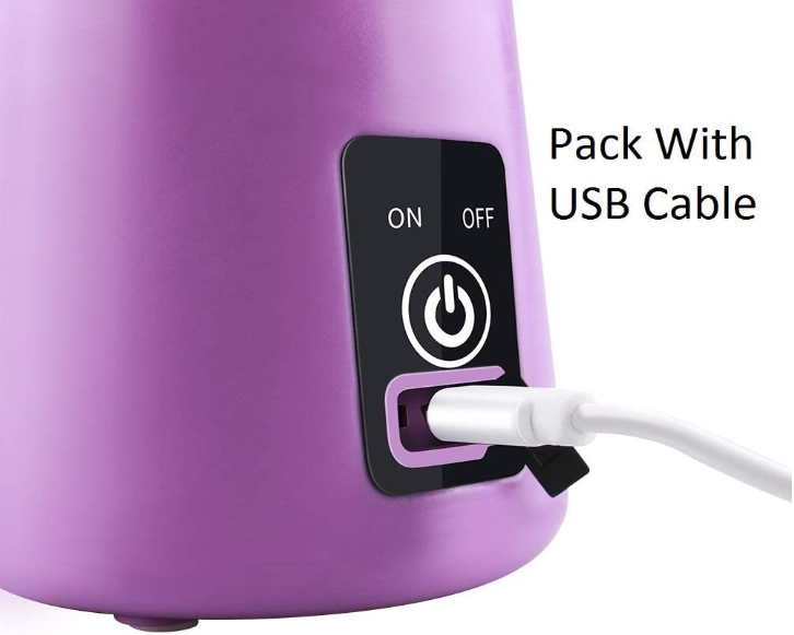 Блендер - шейкер для смузі портативний Juicer Cup USB Violet - фото 6