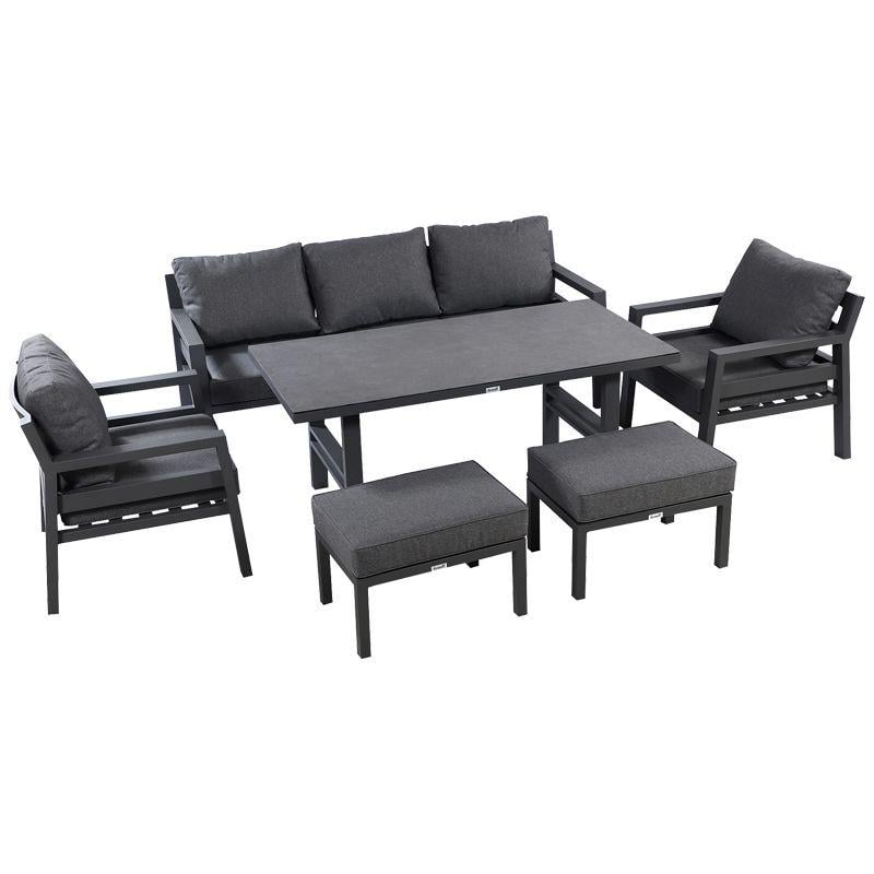 Комплект садовой мягкой мебели в стиле Loft с металлическим каркасом (KS-1257-YR)