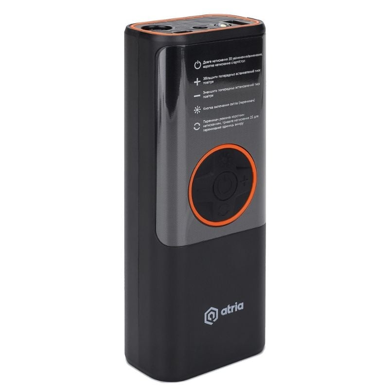 Автокомпресор ATRIA MS22C-203A портативний 60W 18 л/хв 3600 мАг (28690278) Автокомпресор ATRIA MS22C-203A портативний 60W 18 л/хв 3600 мАг (28690278)