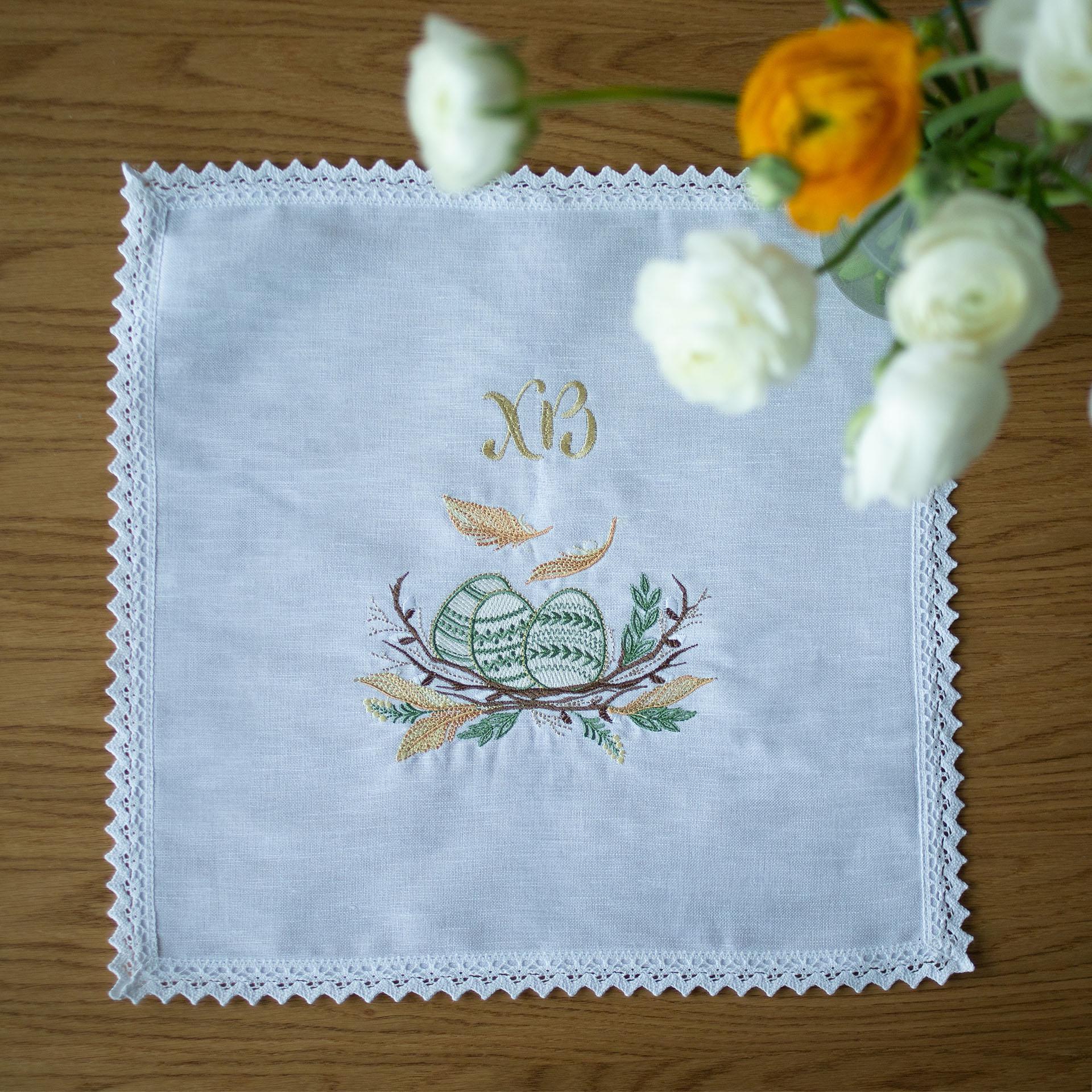 Серветка великодня Едельвіка 43х43 см Білий (311-24/09) - фото 3